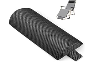 YNNHUDEEP Liegestuhl Kopfkissen, Nackenkissen für Gartenstühle, Wasserabweisend mit Gummizug Liege Kissen, für Liegestuhl BäDerliege Saunaliege GartenstüHle Outdoor KopfstüTze(35x15x5cm) (Schwarz)