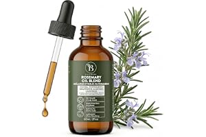 Rosmarinolja för hår – hårolja med jojoba, mandel, pepparmynta och lavendel, lätt textur för tillväxt, förstärkning och vård