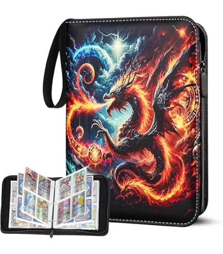 Sammelkarten Album A4 - 50 Seiten Für 400 Karten - Mit Reißverschluss - EVA Schaum Schutz