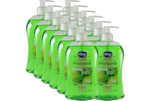 HIBUYSELECT 12 x Elina med - Seife/Flüssigseife - Apfel - Mit frischem Duft (12 x 500 ml)