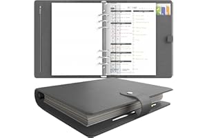 LUX PRO A5 - Daily Planner & appointment diary 2024 - Gratitude journal, wellness journal & Undated weekly planners and organisers - Desk journals for women & men - LUX Productivity (Fossil Grey))