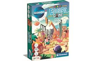 Clementoni Galileo Escape Game Junior - Flucht aus dem Zoo - Escape Spiel für Kinder ab 6 Jahren - Gesellschaftsspiel & Familienspiel 59338