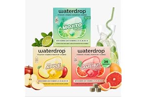 waterdrop MICRODRINK Mocktail-set -36 vattendroppsbitar -Mojito, äpple och grapefrukt -Vitamin C och B - Sockerfri törstsläck