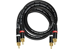 WORLDS BEST CABLES 1 Meter RCA Cable Pair - Van Damme Pro Grade Classic XKE Instrument (Jet Black), Audio Interconnect Cable with Neutrik-Rean NYS Gold RCA Connectors