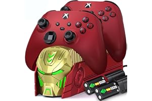 GAMSINGY 2 batterie per controller Xbox One/Series X/S, 2 batterie 5520 mWh, compatibili con Xbox One S/X/Elite, Series X/S, durata 25 ore