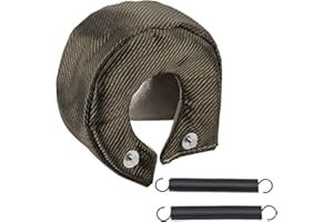 BOROCO Funda Térmica para Turbo, Manta Aislante de Calor de Titanio para Turbocharger T3, Cubierta de Escape Compatible con GT35/GT37/GT40/GT42