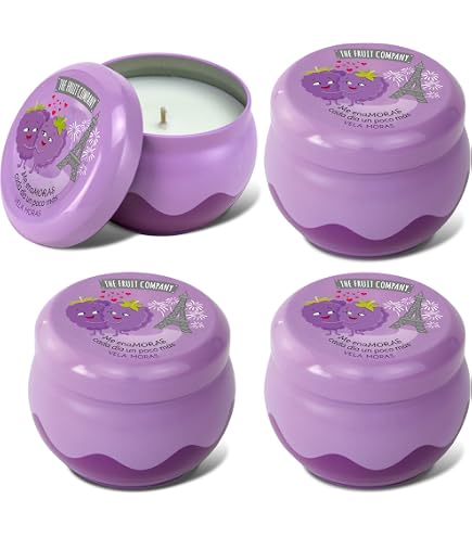 The Fruit Company – Set Regalo 3 Candele Profumate: Cocco, More E Fragola Panna | Cera Vegetale 100%, 40 Ore Di Profumo