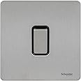 Schneider Electric Ultimate 1-Gang Two-Way Switch Screwless Flat Plate, Stainless Steel