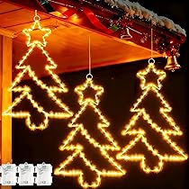 yowin Kerstster-raamverlichting, 2 stuks 75 LED-sterrenlichtjes op
