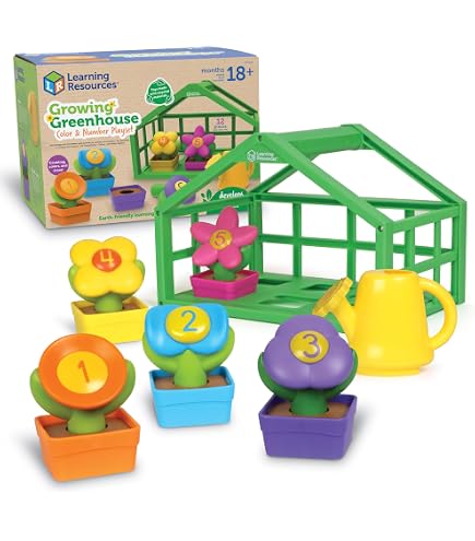 Learning Resources, Jouet De Jardin Formes Et Couleurs, Aide Au Tri Et à L'empilage, à Partir De 18 Mois 20 Pieces