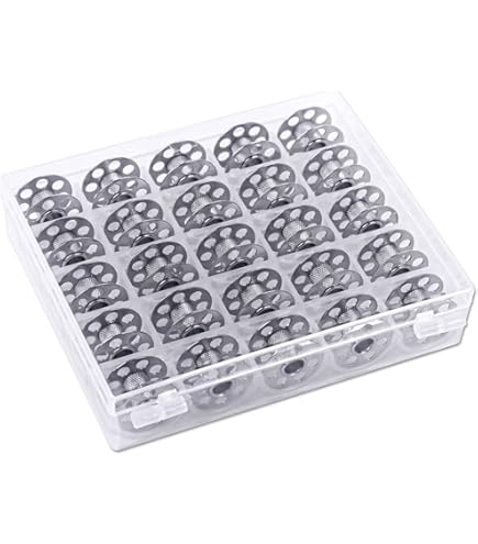 25 Spulen Für Bernina Nähmaschinen - Metallspulen Set Mit Box