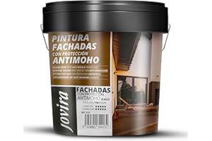 JOVIRA PINTURAS PINTURA FACHADAS ANTIMOHO - 11 KG - Repelente al agua, impermeable y anti fisuras. (11 Kg, Blanco) A-10C