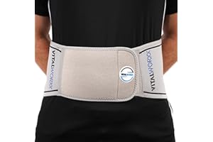 VITALWORXX Rückengurt VITALSOFT, Aktive und hochflexible Geh- Steh- und Sitz- Rückenbandage mit angenehm sanfter Stützfunktion im Lendenwirbelbereich, stufenlos auf Ihre Bedürfnisse einstellbar,
