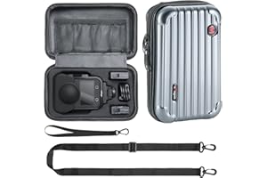 Biigdan Osmo 360 Tragetasche,Wasserdichtes Hartschalenetui Tasche Perfekte Kompatibilität mit DJI Osmo 360 Zubehör Adventure Combo,Kompakte Kameratasche mit Tragegriff & Schultergurt(Grau)