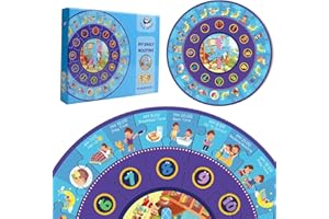 My Daily Routine Clock Puzzle for Kids Ages 3+ | Montessori Round Time Game with Rotating Dial – 25-Piece Educational Toy by Panda Juniors | Learn Time, Build Habits, Have Fun – Child-Safe & Durable