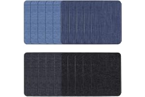 GGISUI 20 Pièces Patchs Thermocollants, 4 Couleurs Rectangulaires Tissu Thermocollant, Patches à Repasser pour les Vêtements T-shirt Réparation de Jean