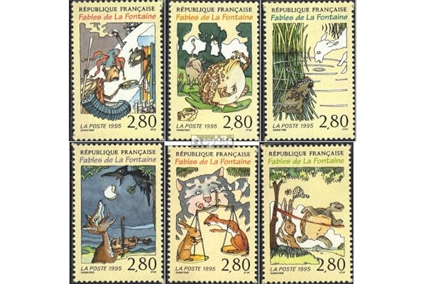 France 3101-3106 (complète.Edition.) oblitéré 1995 Jean de la Fontaine (Timbres pour Les collectionneurs) Bandes dessinées