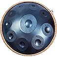 ANTETOK Handpan Drum Instrument, 440hz 22 Inches 10 Notes Blue, Handmade Steel Drum in D Minor with Soft Handpan Bag, Harmonic Percussion for Sound Healing, Personal Meditation, Yoga