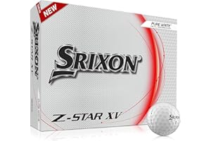Srixon Z-Star XV_8 & 9 – Bola de Golf Ultra Performante | Distancia Máxima & Spin Optimizado | Núcleo FastLayer DG Core 2.0 | Recubrimiento Spin Skin+| Blanco y Amarillo