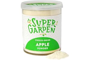 SUPERGARDEN Super Garden Poudre de Pommes Lyophilisées - 100% Naturelle et Pure - Convient aux Végétaliens - Sans Sucre Ajouté, Additifs Artificiels ni Conservateurs - Sans Gluten et sans OGM.