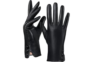 GSG SINCE 1998 Women’s Chrome-Free Sheepskin Leather Gloves Touchscreen Winter Gloves Wool or Fleece Lining for Driving 2306