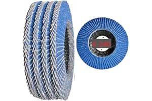 Q TOOLS Disques à lamelles 115 en métal | 4 pièces | 2 x grain 180 et grain 240 | Disques abrasifs 115 mm pour meuleuse et ponceuse | Disques abrasifs disques flexibles 115