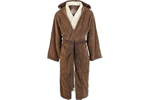 ARMY AND WORKWEAR Star Wars Jedi Unisex Bathrobe Brown-Beige, seitlichen Eingrifftaschen, Stickerei Regular