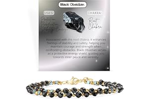 Farfume Bracelet Femme de Pierre Naturelle Perles, Cristal 4mm Perle Pierres Précieuses Bijoux Femme Cadeau