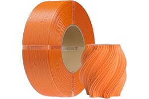 Creality PETG Refill Filamento di Ricarica 1,75 mm, Filamento per Stampa 3D senza Bobina, Precisione Dimensionale ±0,03 mm, Eccellente Stabilità, 1 kg Arancione