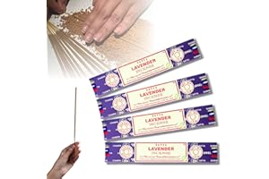 ‎AQASHA 4X Räucherstäbchen Set Original Satya Verschiedene Düfte | Räucherwerk (Lavendel)