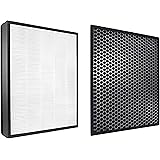 Philips FY3433 NanoProtect 3000 Series True HEPA3 Filter for Air Purifier (Multicolor) & AC3256 3000 Series FY3432/00 NanoProtect Activated Carbon Filter for Air Purifier,Black Combo