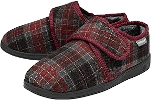 Dunlop Mens Slippers Easy Close Diabetic Orthopaedic Comfy Memory Foam Size 7-12