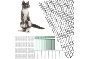 Maxentico 12 Piezas Repelente Gatos, Pinchos Anti Gatos, Antipalomas Malla, Ahuyentador De Exterior con Pinchos Evita Que Las Mascotas se Acerquen para Jardines Interiores Y Exteriores 15x20cm