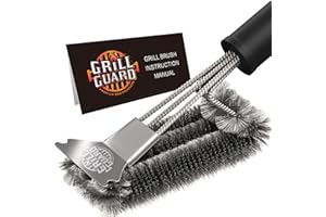 GRILL GUARD Cepillo de Limpieza y raspador sin cerdas, Cepillo de Alambre de Barbacoa para Parrilla, Limpiador de Rejilla de Accesorios de Parrilla Seguros y Herramientas para Porcelana, Gas Weber, carbón