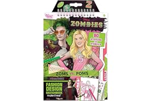 Make It Real Disney Zombis de diseño de Moda Sketchbook. Disney Inspirado diseño de Moda Libro para Colorear para Chicas. Incluye Addison y Bree Bosquejo páginas, Plantillas, Pegatinas