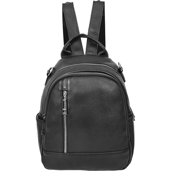 Ashwood Small Leather Backpack, 24cm x 20cm x 11cm, Black, Unisex, Adult, 100% Genuine Leather, Multi-Pocket Design, Work and Travel (Black) Fashion