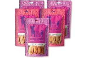 PACK'N PRIDE Dog Treats, 5 Pack*100g Freeze Dried Chicken Dog Treats, Chicken and Duck Fillets for Dogs, No Artificial Flavors, Low-fat and High-protein Natural Dog Chews for Better Absorption