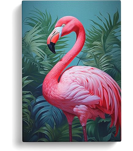 Kare Design Picture Touched Flamingo Meeting, Pink/Red