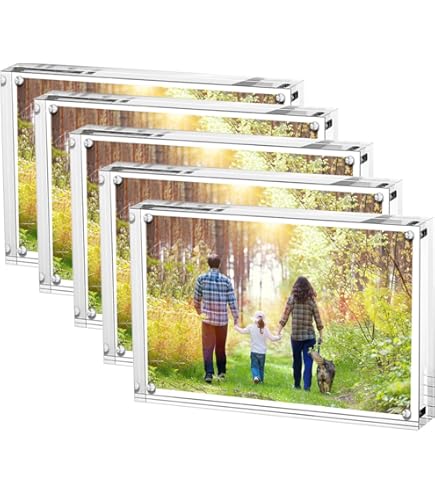 Cadre Photo Magnétique DreamShore En Acrylique Transparent - 20,3 X 25,4 Cm, Sans Cadre, Design Moderne