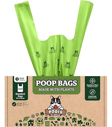 Sacchetti Per Cani CLEAN DOG Con Manici - 30 Pezzi 25x25cm, Biodegradabili (6 Confezioni)