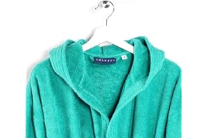 Caleffi - Accappatoio MINORCA per adulti, Donna/Uomo/Unisex con Cappuccio, in Spugna 100% morbido Cotone idrofilo 400gsm, Lavabile in Lavatrice 40° + Asciugatrice, Taglia 3XL Colore ANTRACITE
