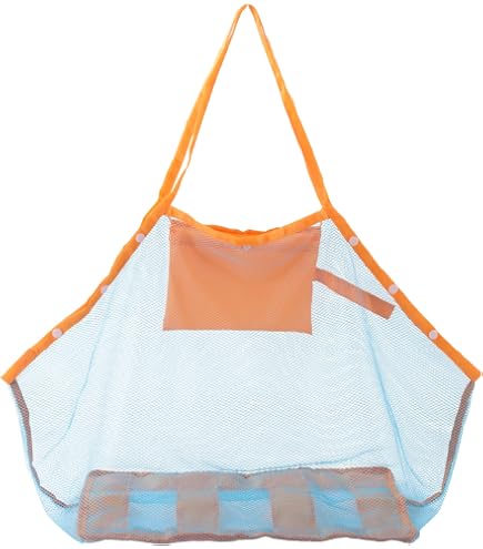 Sac à Dos Filet De Plage CUVZORA – Bleu 48 Cm – Léger, Pliable, Séchage Rapide – Pour Jouets De Sable, Eau – Cadeau Enfant Vacances