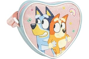 CERDÁ LIFE'S LITTLE MOMENTS 2 a 8 años Diseño Colorido con Personajes Animados, Ligero y Espacioso Bolso Bluey, Corazon Unisex niños, Mediano