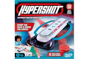 Hasbro Gaming Hypershot Electronic Tabletop Hockey Game | 5 Games in 1 | Music, Lights, and Sounds | Ages 8 and Up | for 1 to 2 Players | Kids Board Games
