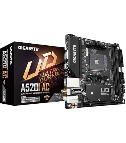 ASRock A520M-ITX/AC Supports 3rd Gen AMD AM4 Ryzen™ / Future AMD