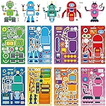 Baker Ross AT682 Robot Boekenleggers Met Krasfolie  1 Stuks Knutselspullen En Knutselsets Voor Kinderen 2113781007