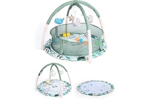 Homing Baby, Gimnasio Bebe, Reversible 8 Juguetes Valla 10 Bolas Cojín Tummy, Gimnasio Bebe 0-6 meses, Tapete Actividades Bebe, Manta Actividades Bebe, Tummy Time Bebe, Alfombra Bebe, Manta Meses