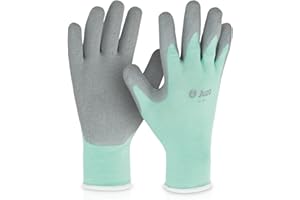 Juzo Anzieh-Spezialhandschuhe für Kompressionsstrümpfe, Anziehhilfe, mit griffiger Beschichtung, mintgrün-grau, Größe M/7