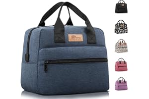 HOMESPON Insulated Lunch Bag for Women Men Adult Ladies Cool Bag Large Capacity Lunch Box Tote Bag for Work Picnic or Travel(Navy)