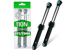 2 Stück Stoßdämpfer Waschmaschine 110N Ø11/11 mm mit Originalcode 2816870200 52X1524 für Beko für Arcelic - Garantie 5 Jahre - ONIX TECH